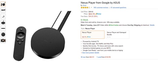 Fotografía - [Alerta Trato] Amazon está vendiendo el jugador Nexus Por $ 64.78 ($ 35 Off) Con Free primer envío